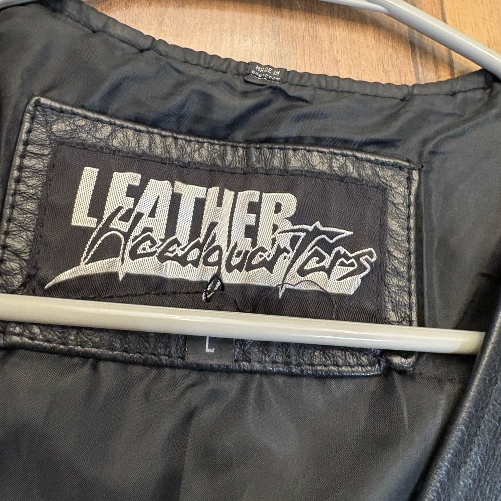 Vintage Leather Headquarters Vest - Picture 5 of 7